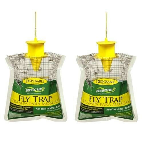 Outdoor Disposable Fly Trap / Catcher Station - Hanging Style (2 Pack)