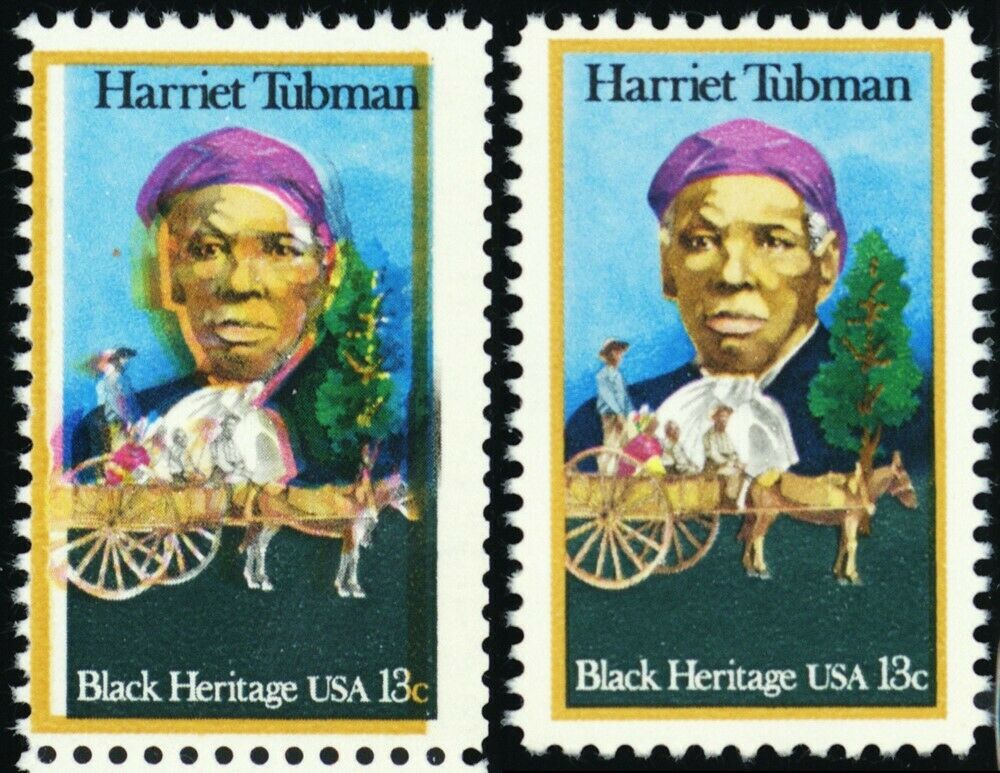 1744, Mint Nh 13¢ Large Color Shift Error Harriet Tubman W/normal - Stuart Katz