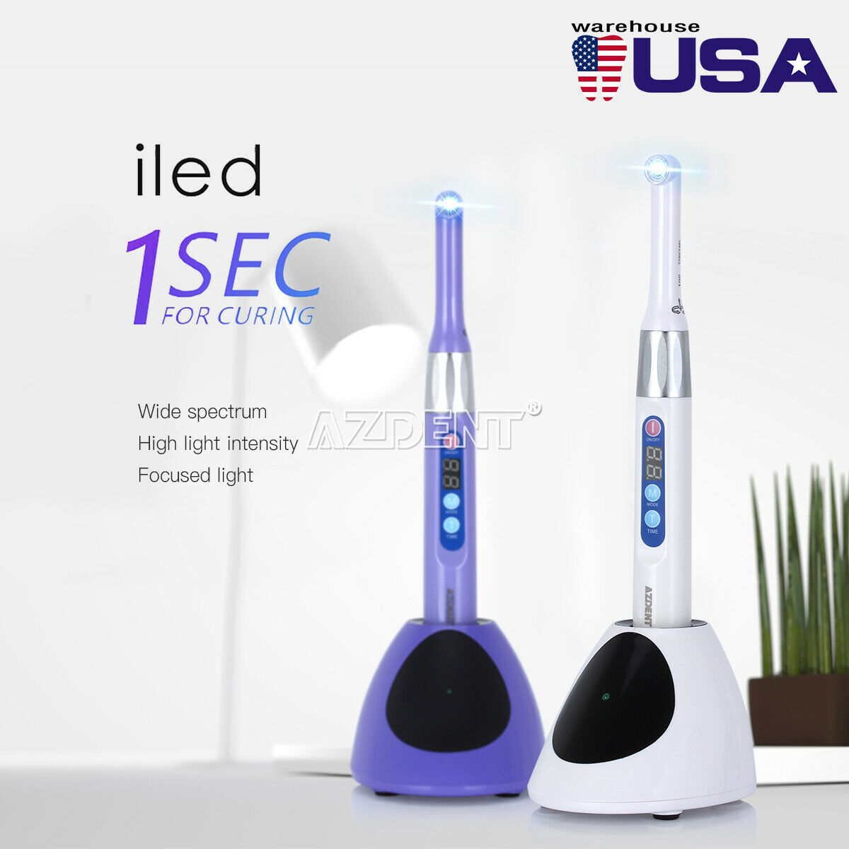 Woodpecker Dte Style Iled Dental Wireless Led Curing Light Lamp 1 Second Curing
