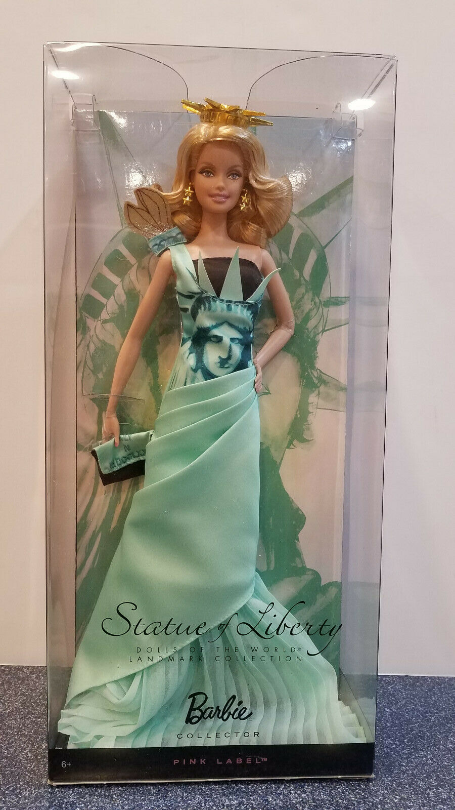 Mib 'dolls Of The World' Landmark Collection - Statue Of Liberty Barbie - Nrfb